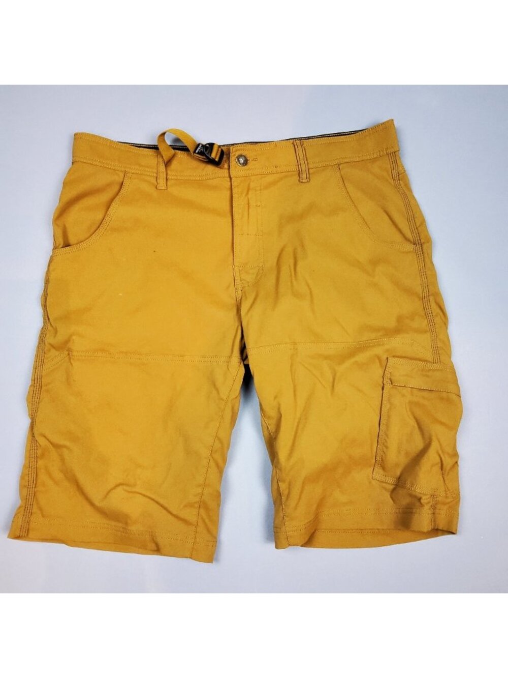 Prana Shorts Men's Size 35 Brown Cargo Hiking Belted Hiker 12"